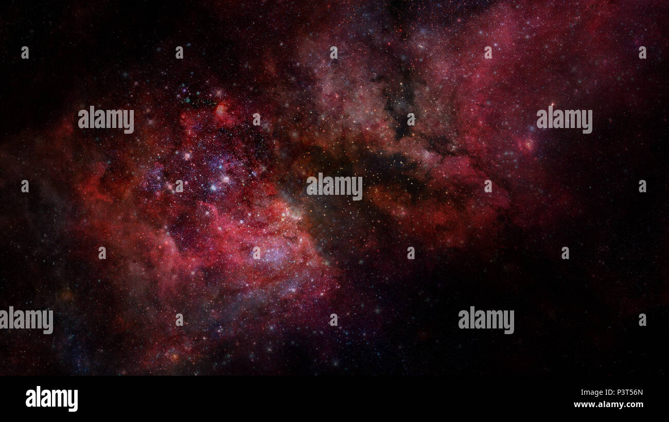 Nebula et les galaxies dans l'espace. Éléments de cette image fournie par la NASA. Banque D'Images