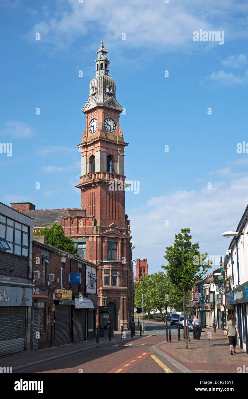 Beechams tour de l'horloge un bâtiment classé grade II dans la ville de st.helens, Lancashire, Merseyside, Angleterre, Grande-Bretagne, Royaume-Uni. Banque D'Images