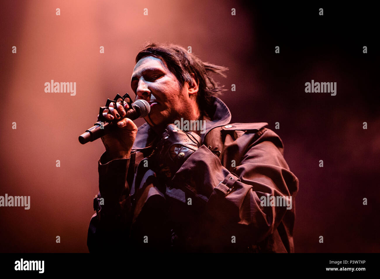 Milan, Italie. 19 Jun, 2018. Marilyn Manson live au Ippodromo San Siro © Roberto Finizio / Alamy Live News Banque D'Images