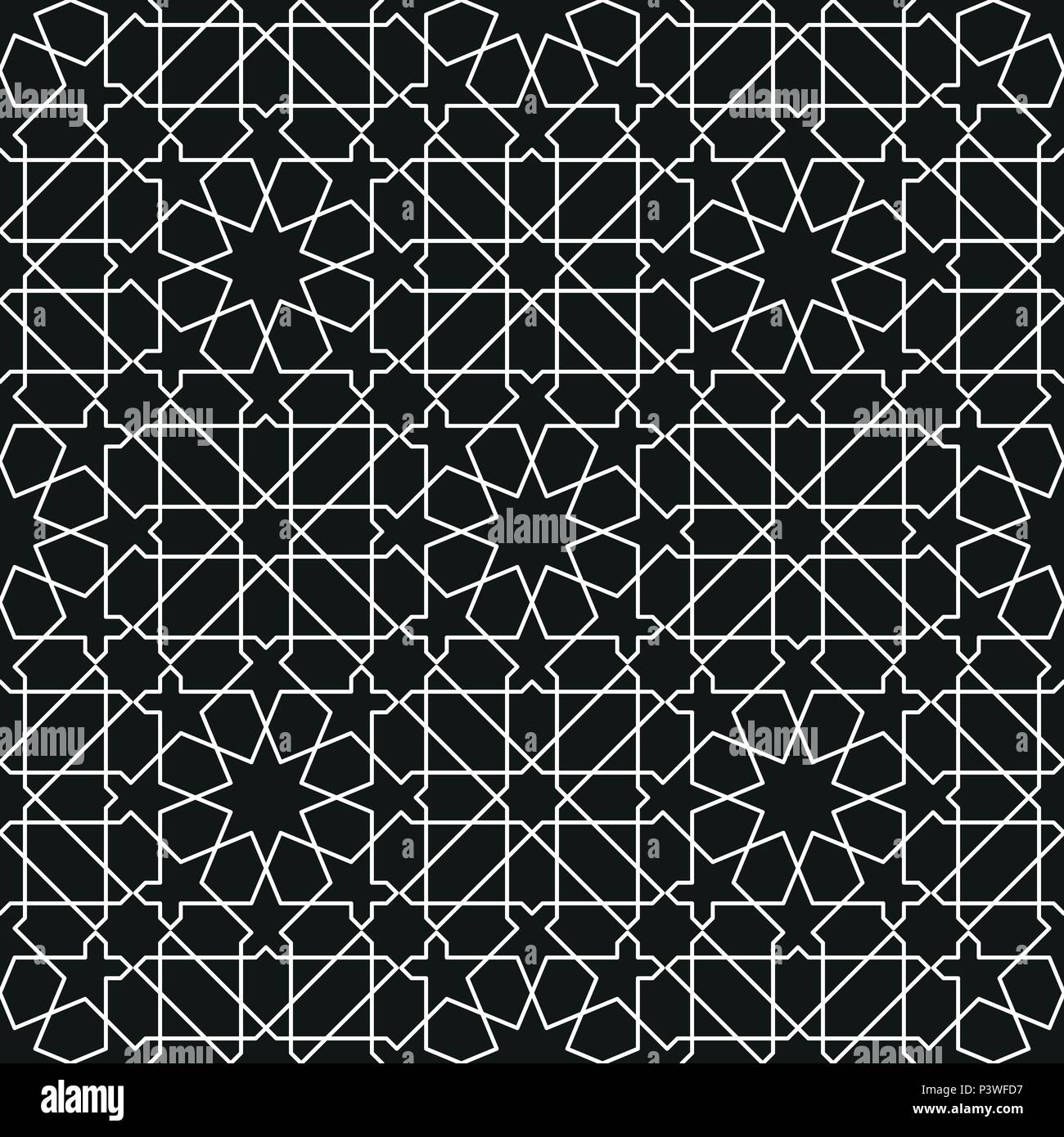 Vecteur géométrique motif Arabesque transparente en style arabe. Ce luxueux modèle mosaïque abstraite est idéal pour projet de design créatif, l'arrière-plan Illustration de Vecteur