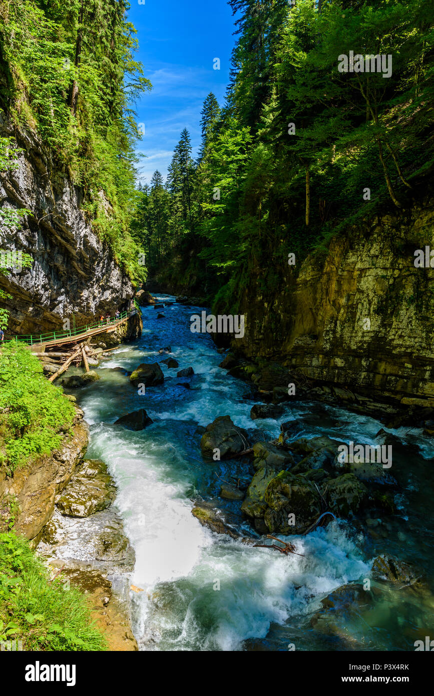 Breitachklamm - Gorge avec River dans le sud de l'Allemagne Banque D'Images