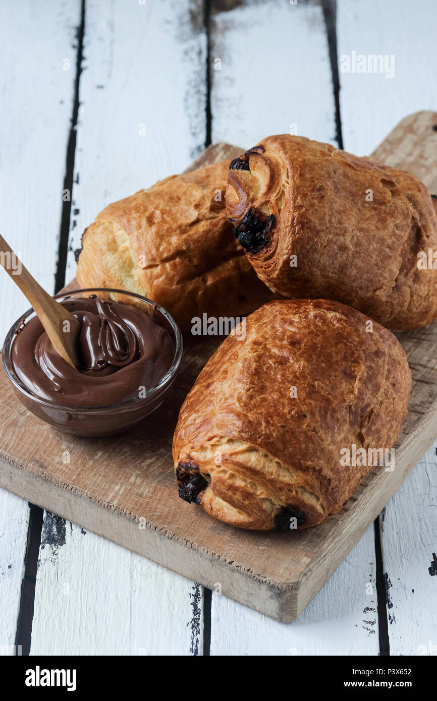 Pain au chocolat Banque D'Images