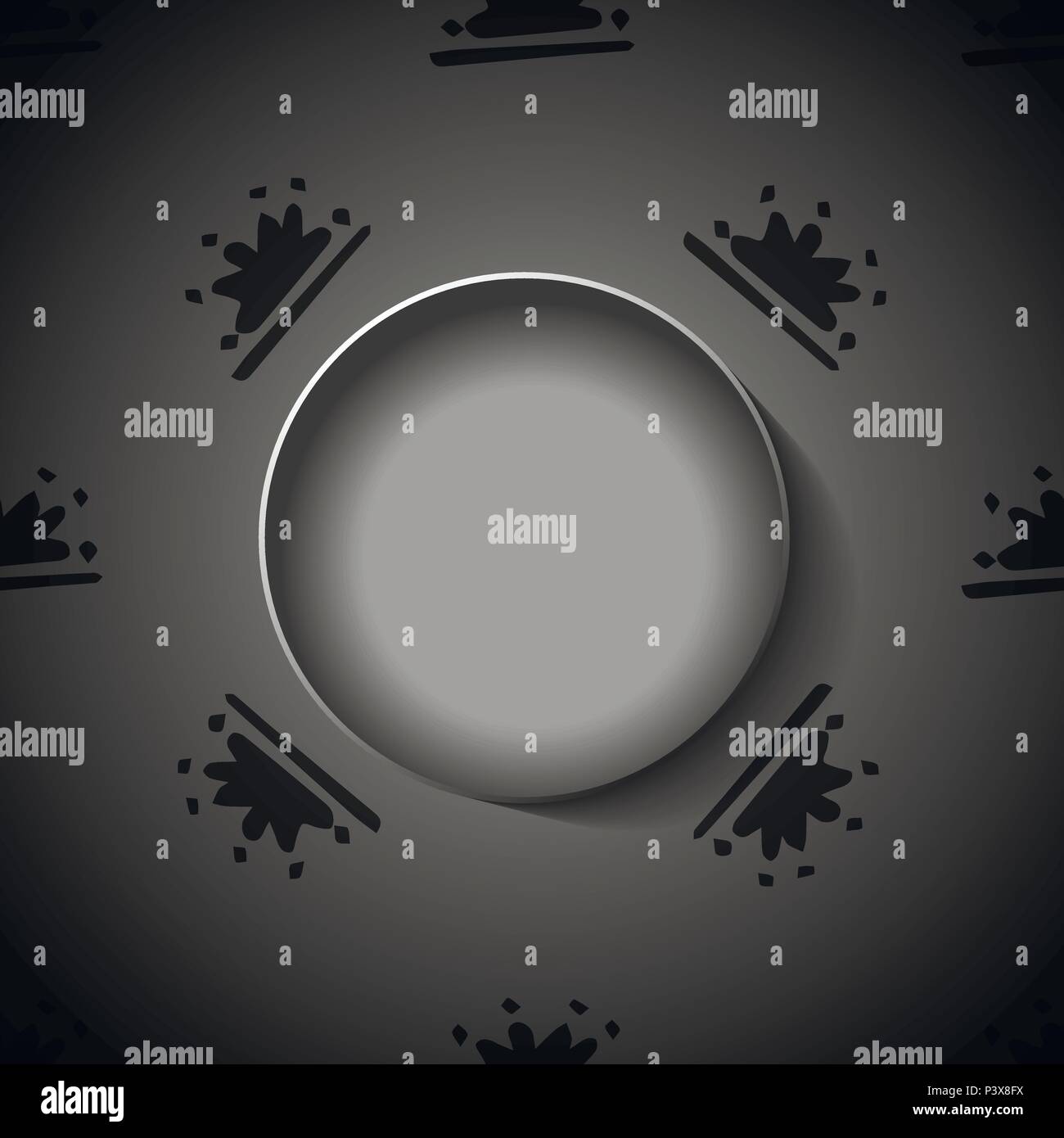 Modèle vectoriel monochrome. Bannière avec élégant pour votre texte. Illustration de Vecteur