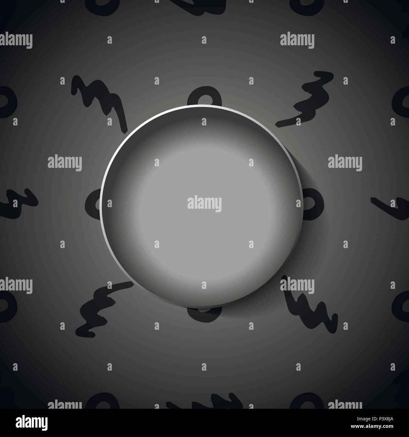 En-tête avec la conception créative volumétrique vierge cercle. Illustration de Vecteur