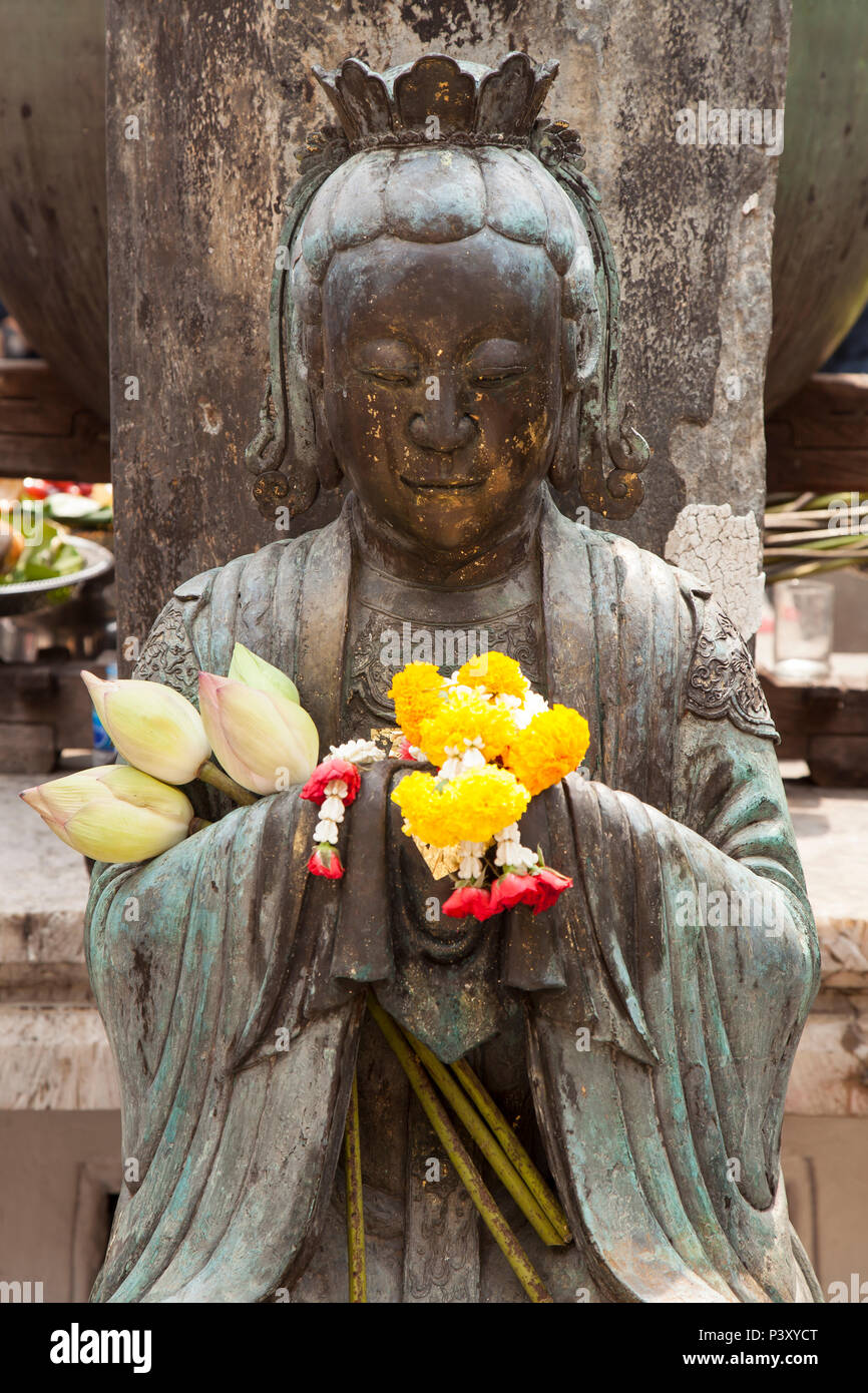 Gottesstatue Kun Iam, Kun Iam, Wat Phra Kaew Königspalast, Bangkok, Thaïlande Banque D'Images