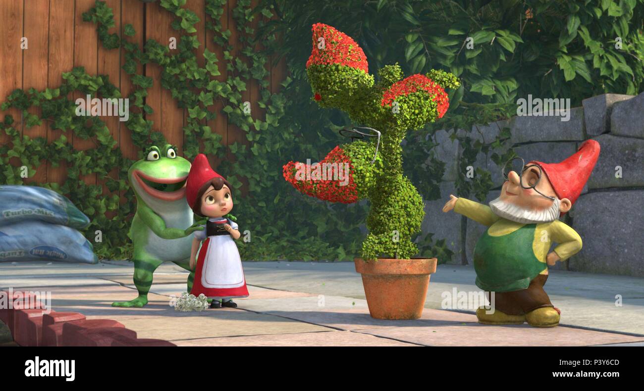 Titre original : GNOMEO AND JULIET. Titre en anglais : GNOMEO AND JULIET. Directeur de film : KELLY ASBURY. Année : 2011. Credit : Touchstone Pictures / Album Banque D'Images