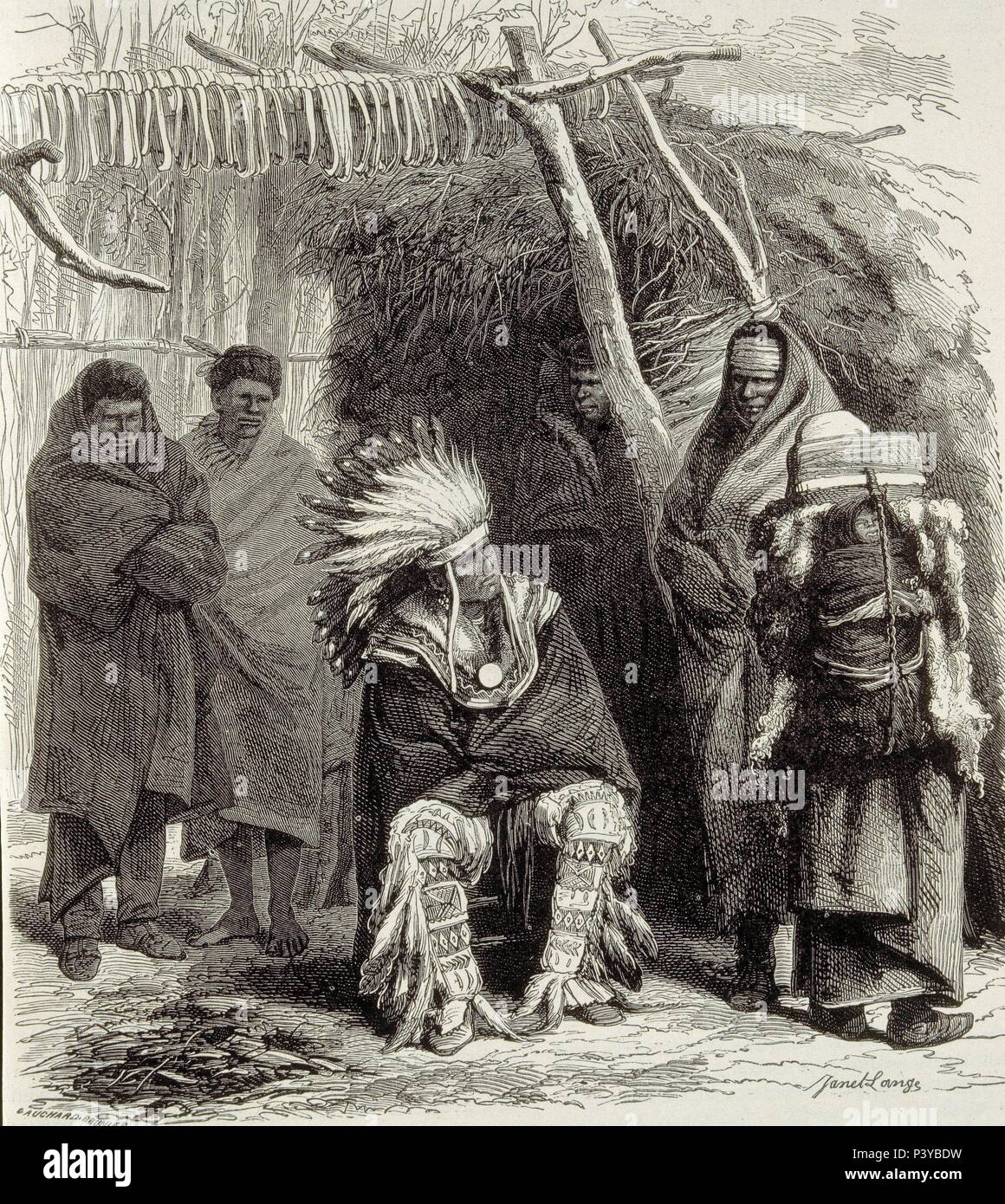 La gravure en PAUNIES-INDIOS (EE UU). Banque D'Images