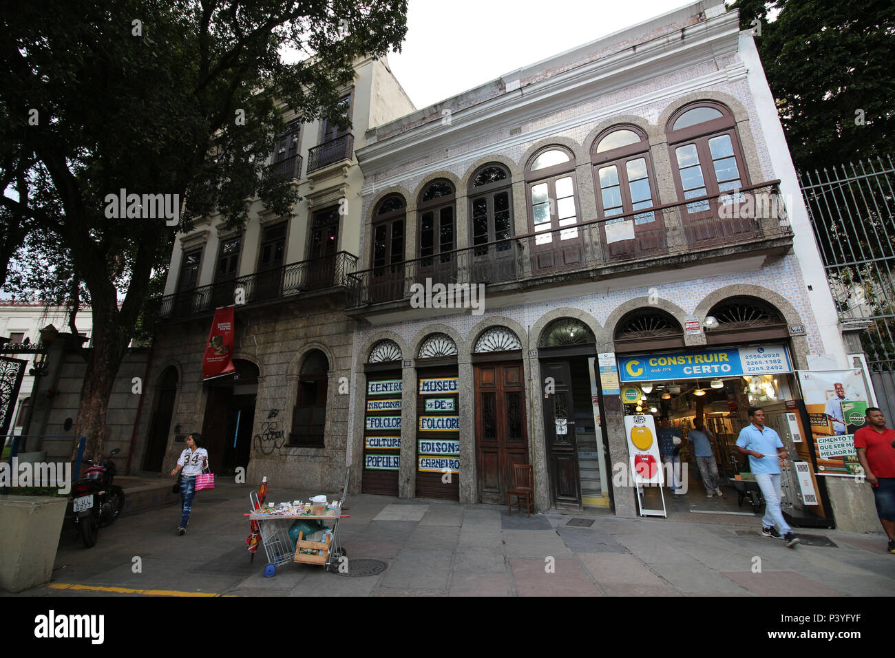 Vista do Centro Nacional de Folclore e Cultura Popular - Museu de Folclore Edson Carneiro, na Rua do Catete, 179 Bairro da Glória, zona sul da Cidade do Rio de Janeiro. Banque D'Images