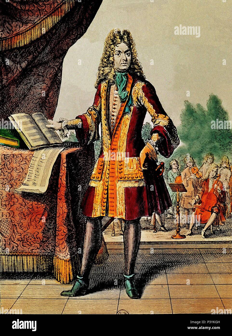 JEAN BAPTISTE Lully (1632-1687) le compositeur DE ORIGEN FRANCES ITALIANO  CREADOR DE LA OPERA FRANCESA. Lieu : BIBLIOTHÈQUE NATIONALE Photo Stock -  Alamy