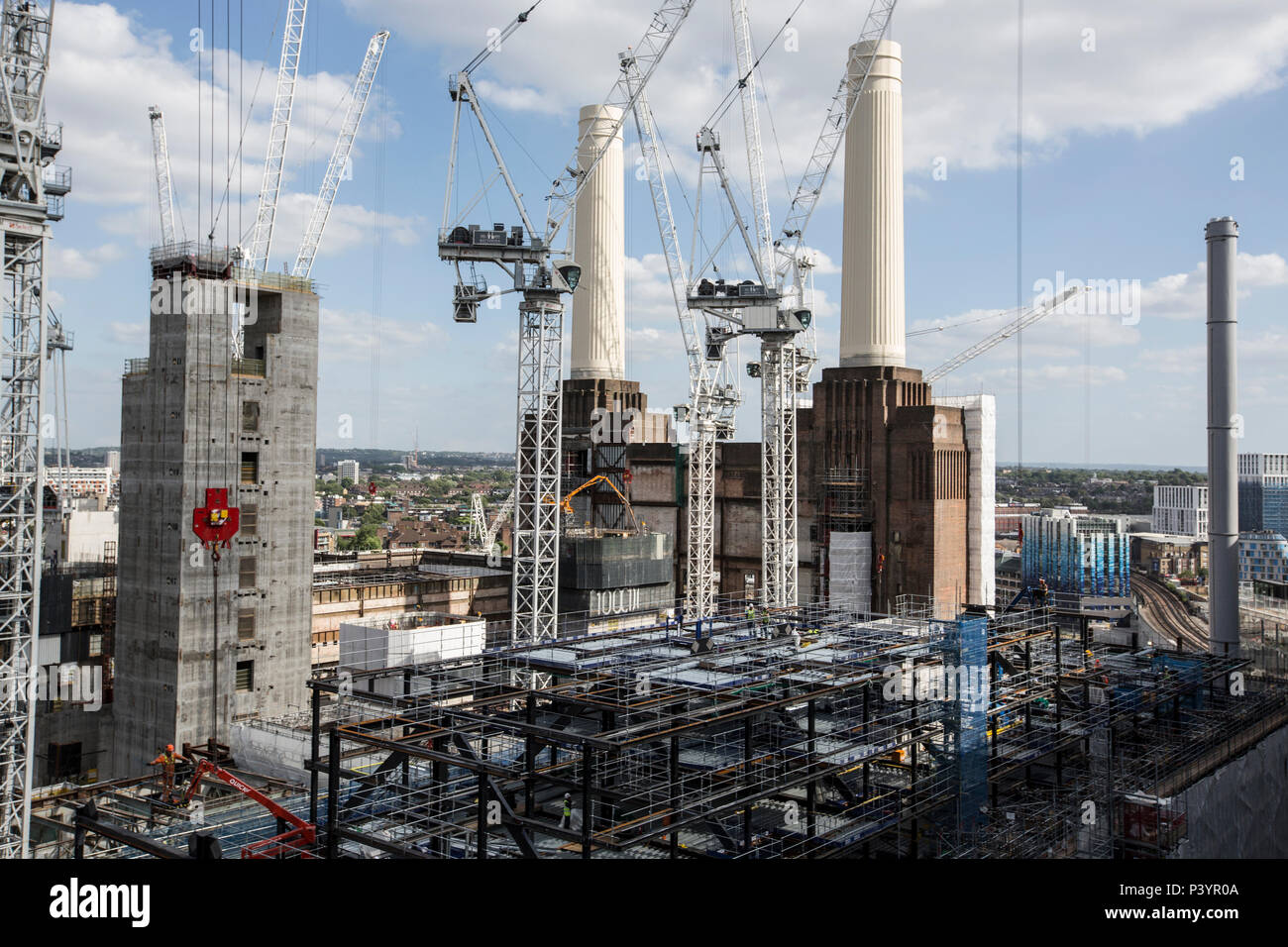 West Village de cirque, Battersea Power Station Phase de développement 1, le sud-ouest de Londres, Angleterre, Royaume-Uni Banque D'Images