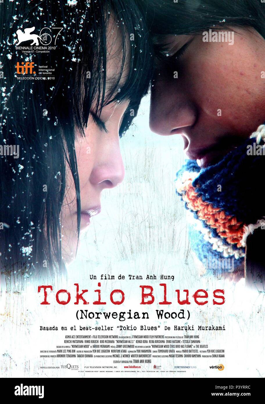 Titre original : NORUWEI NO MORI. Titre en anglais : NORWEGIAN WOOD. Film Réalisateur : Tran Anh Hung. Année : 2010. Credit : ASMIK ACE ENTERTAINMENT / Album Banque D'Images