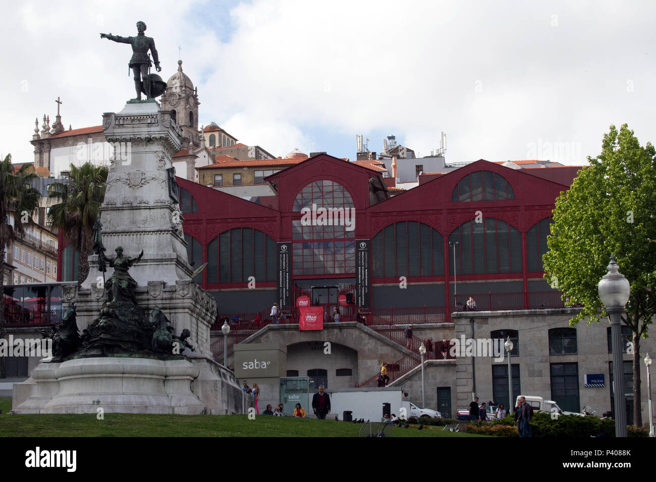 Le marché Mercado Ferreira Borges Porto, Portugal Banque D'Images