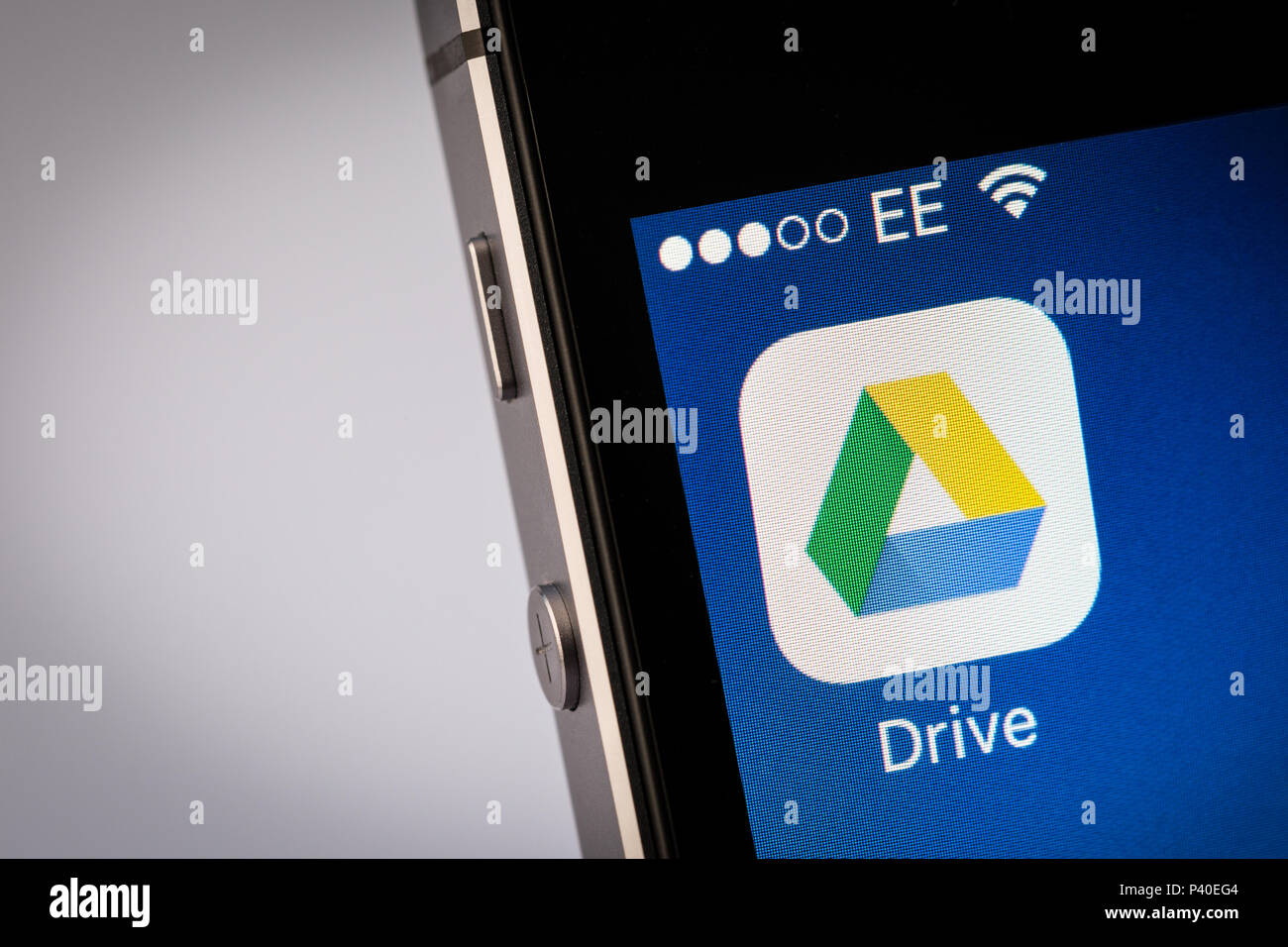 L'application Google Drive sur un smartphone iPhone Banque D'Images