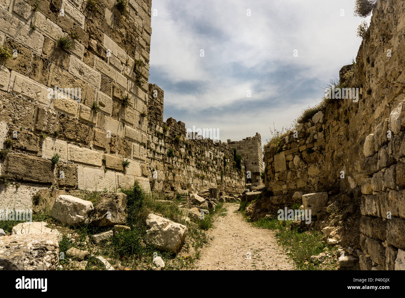 Les ruines antiques de Byblos (Liban) Banque D'Images