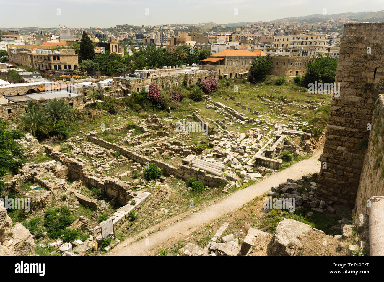 Les ruines antiques de Byblos (Liban) Banque D'Images