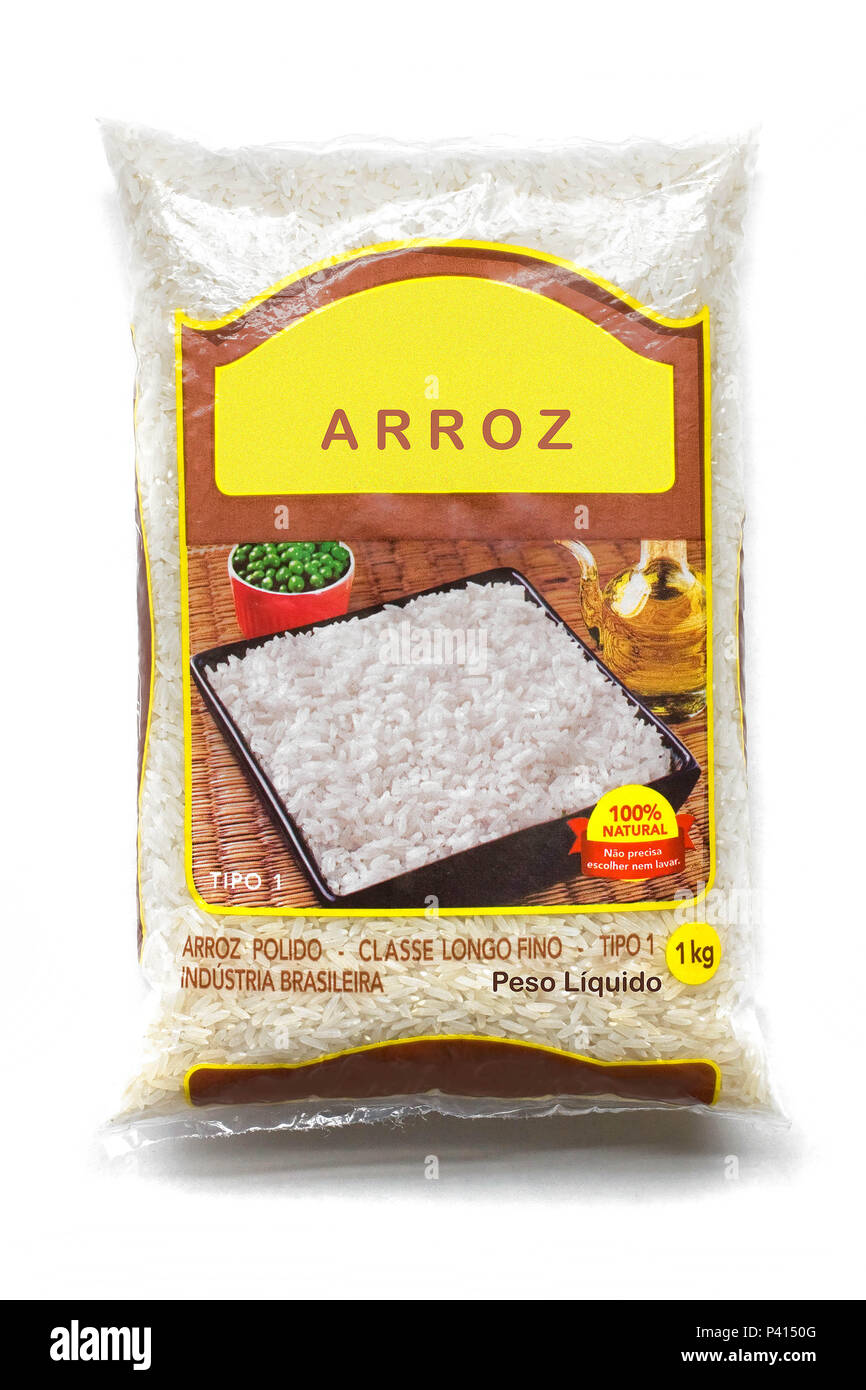 Pacote com 1 kilo de arroz Banque de photographies et d’images à haute ...