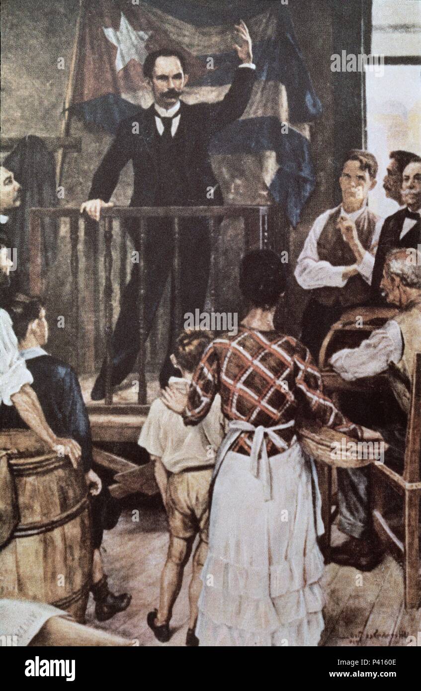 JOSE MARTI (1853-1895) ESCRITOR CUBANO POLITICO Y. Banque D'Images