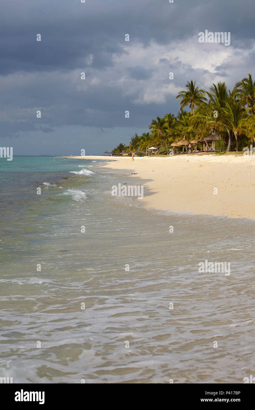 La plage de Le Morne Brabant, l'Ile Maurice Banque D'Images