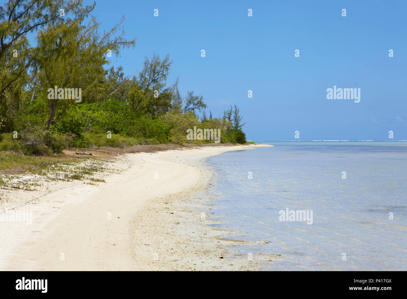 Plage de l'île aux bénitiers, Île Maurice Banque D'Images