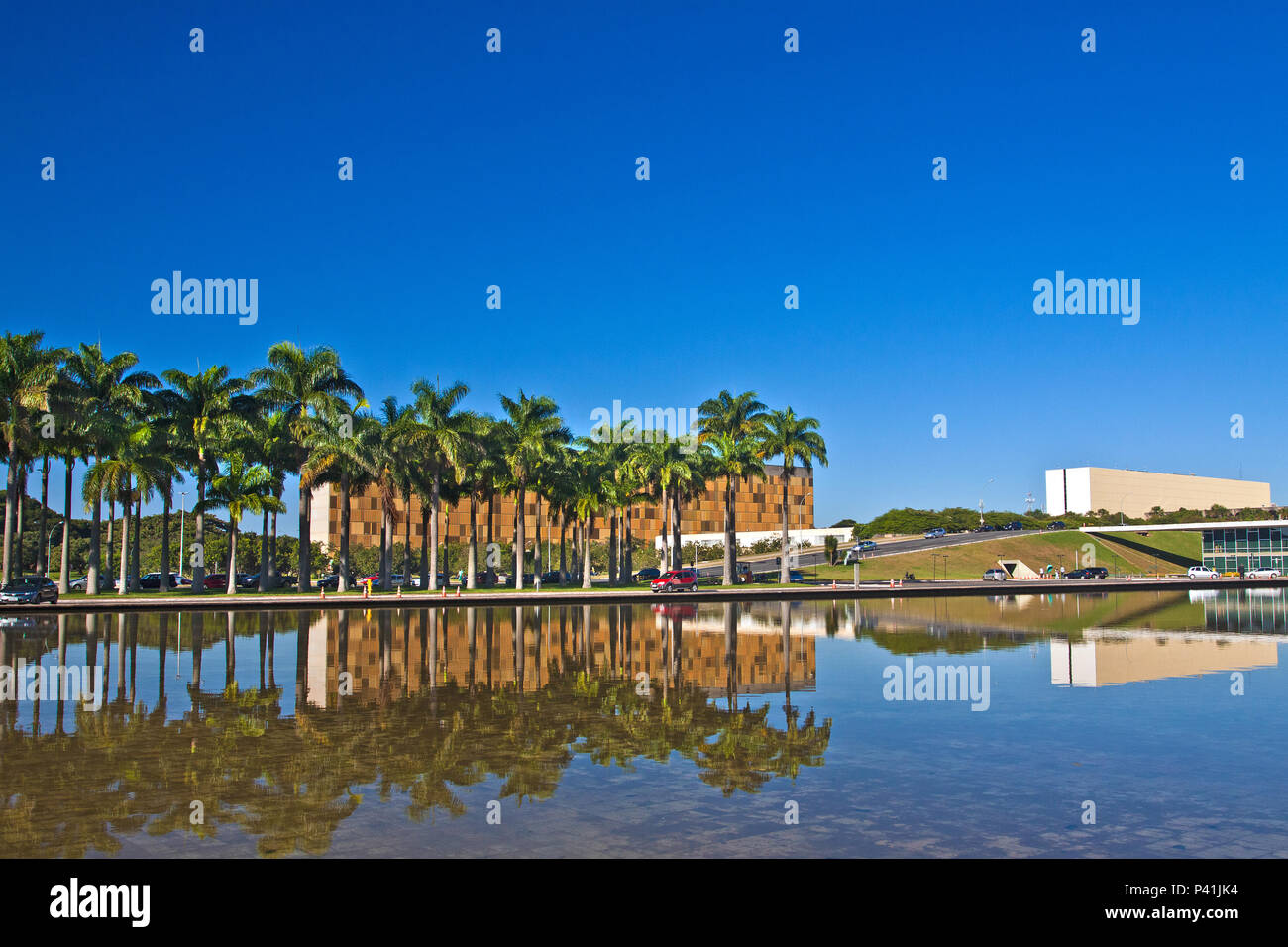 Brasília - DF Brasilia Cidade de Brasília Lago do Congresso Nacional Distrito Federal Brasil Centro Oeste Banque D'Images