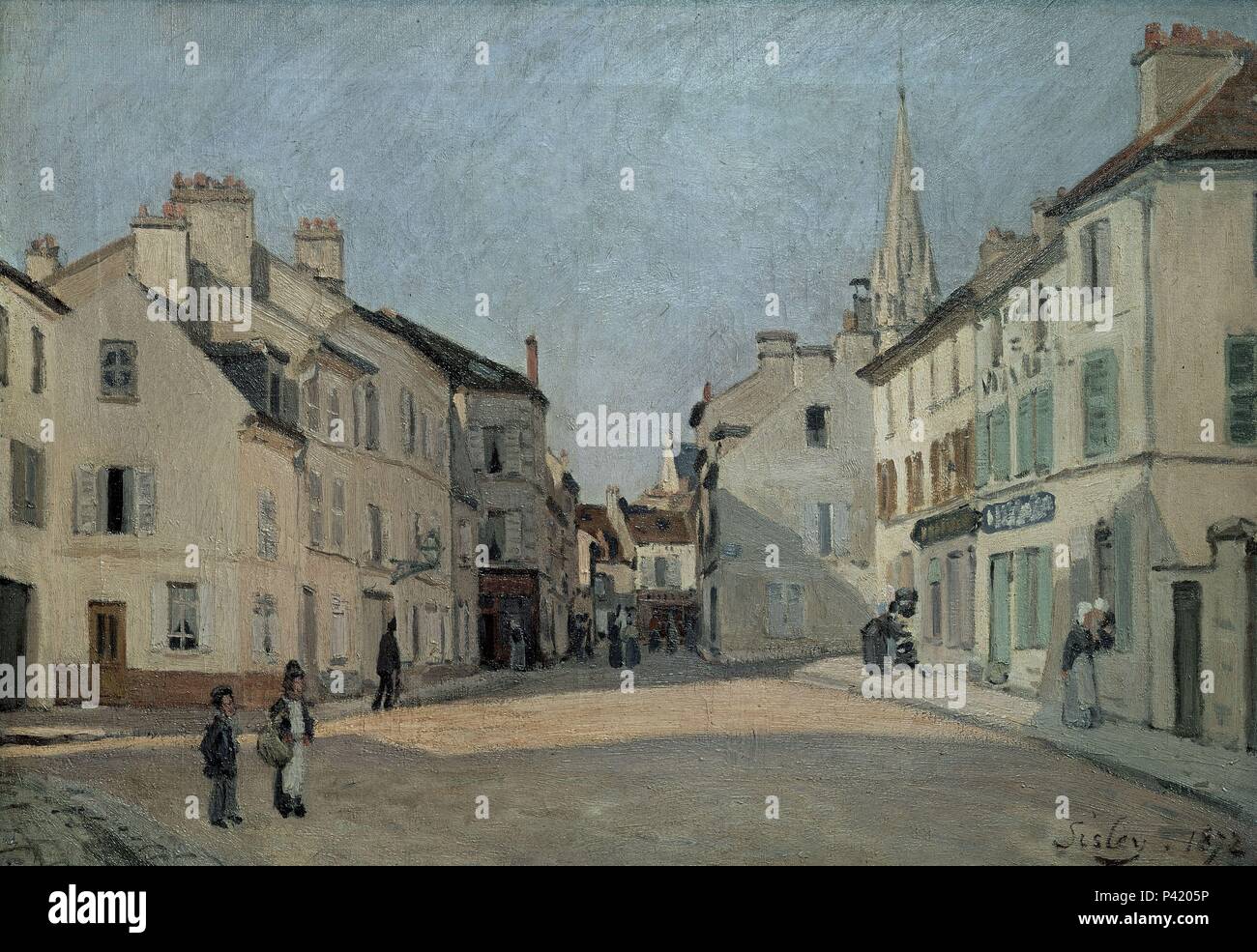 PLAZA DE ARGENTEUIL 945-1872 46x65. Auteur : Alfred Sisley (1839-1899). Lieu : MUSÉE D'Orsay, France. Banque D'Images
