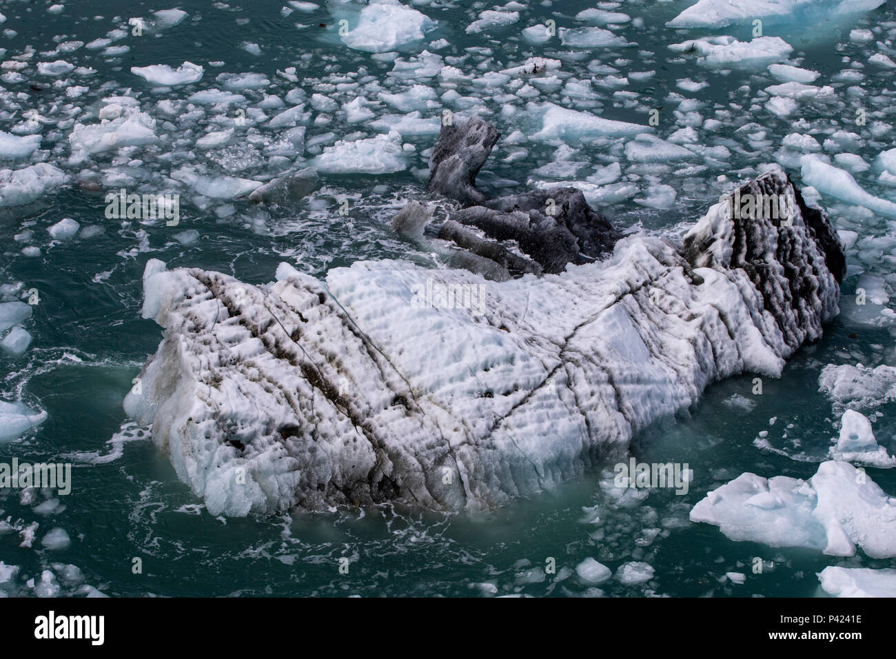 Glacier Hubbard, le Désenchantement Bay, Alaska, USA, Dimanche 20 Mai, 2018. Banque D'Images