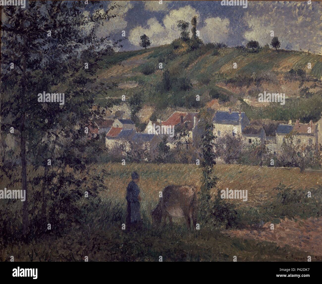 PAISAJE EN ARTS - 1880 - OLEO/LIENZO - 54'5 x 65 cm - IMPRESIONISMO FRANCES. Auteur : Camille Pissarro (1830-1903). Lieu : MUSÉE D'Orsay, France. Banque D'Images