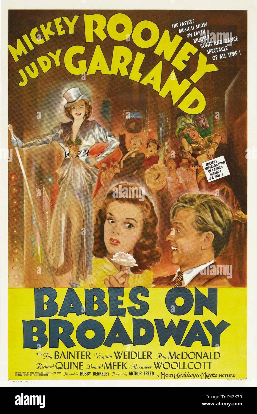 Titre original : BABES ON BROADWAY. Titre en anglais : BABES ON BROADWAY. Directeur de film : Busby Berkeley. Année : 1941. Credit : M.G.M. / Album Banque D'Images