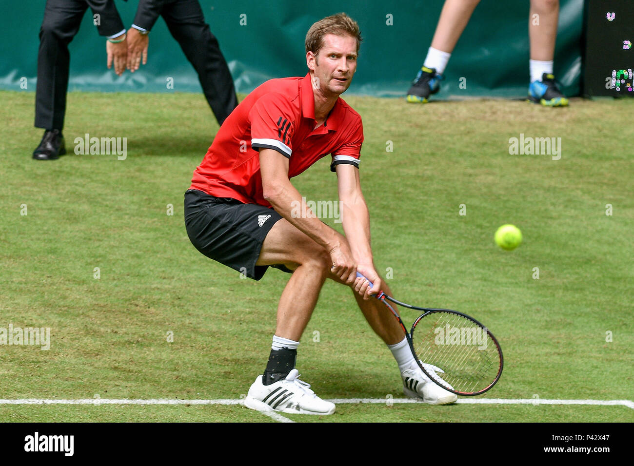 19.06.2018, Gerry Weber Stadium, Halle/Westphalie, GER, ATP World Tour 500, 26e événement Gerry Weber Open 2018 du 18.-24. Juin, photo Florian Mayer (GER) sur sauvé photo ©/nordphoto Mauelshagen | conditions dans le monde entier Banque D'Images