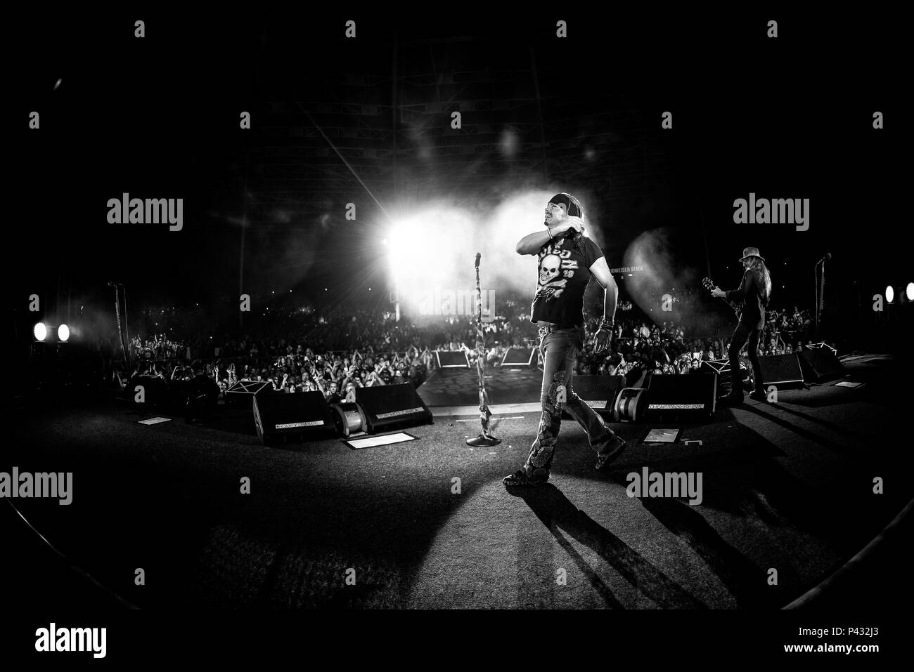 Toronto, Ontario, Canada. 19 Juin, 2018. Glam rock américain "Poison" effectué un spectacle au stade de Budweiser, à Toronto, dans le cadre de leur ''nothin' but A Good Time". Membres du groupe : Bret Michaels, C.C. DEVILLE, Bobby RIKKI ROCKETT et DALL, Crédit : Igor/Vidyashev ZUMA Wire/Alamy Live News Banque D'Images