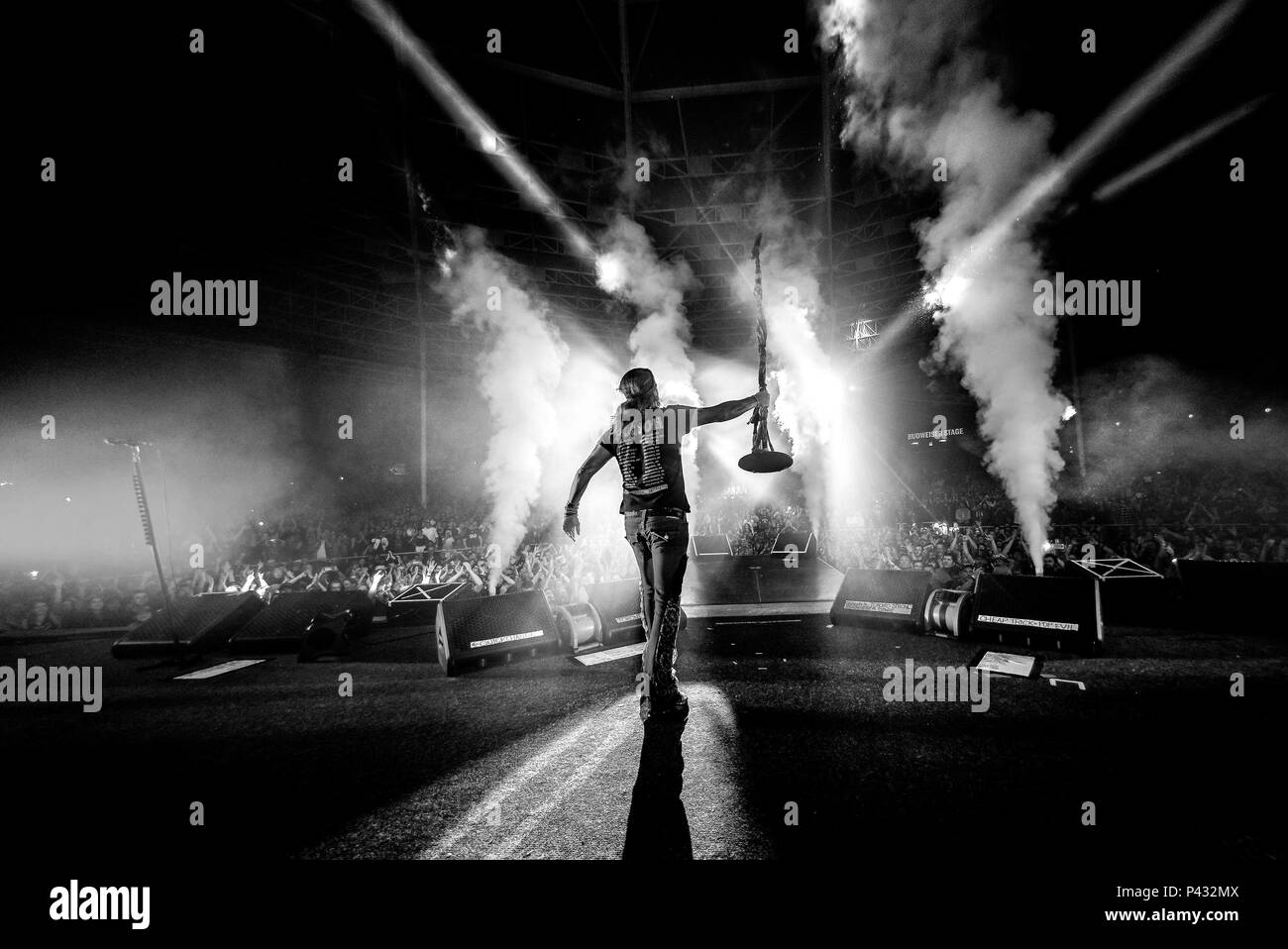 Toronto, Ontario, Canada. 19 Juin, 2018. Glam rock américain "Poison" effectué un spectacle au stade de Budweiser, à Toronto, dans le cadre de leur ''nothin' but A Good Time". Membres du groupe : Bret Michaels, C.C. DEVILLE, Bobby RIKKI ROCKETT et DALL, Crédit : Igor/Vidyashev ZUMA Wire/Alamy Live News Banque D'Images