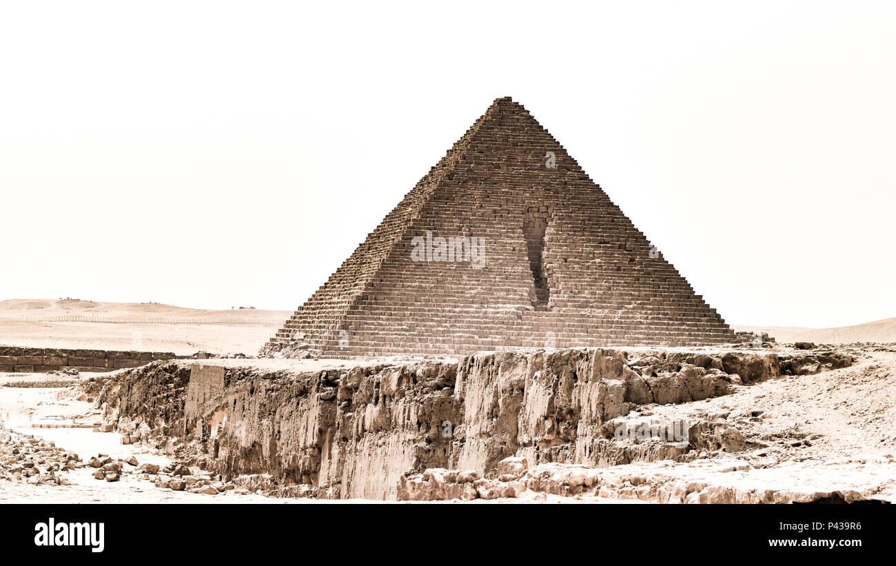 Pyramides de Gizeh au Caire Banque D'Images