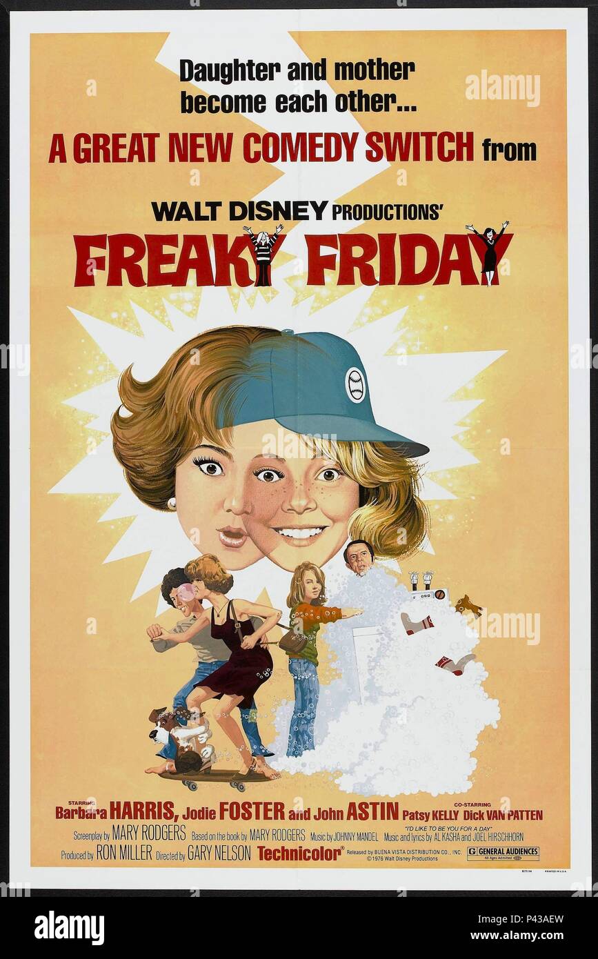 Titre original : freaky friday. Titre en anglais : freaky friday. Directeur de film : GARY NELSON. Année : 1976. Credit : WALT DISNEY PRODUCTIONS / Album Banque D'Images