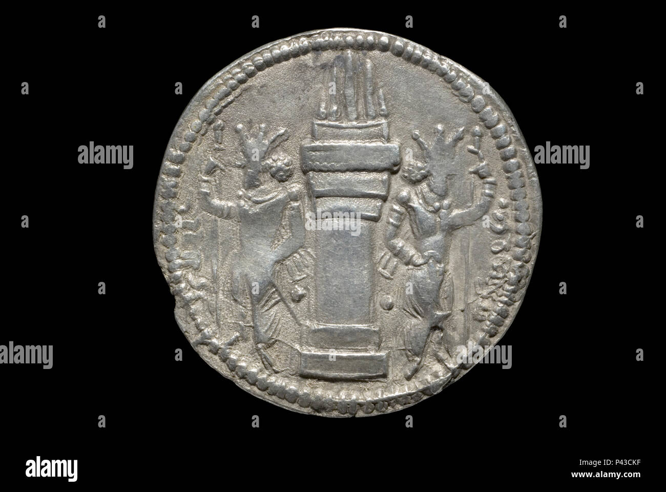 Sasanin Coin de Shapur I Banque D'Images