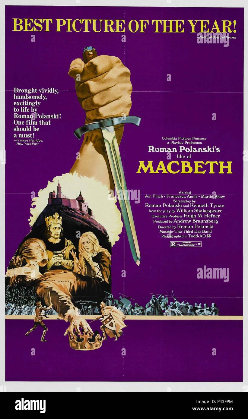 Titre original : LA TRAGÉDIE DE MACBETH. Titre en anglais : LA TRAGÉDIE DE MACBETH. Directeur du cinéma : Roman Polanski. Année : 1971. Credit : Columbia Pictures / Album Banque D'Images