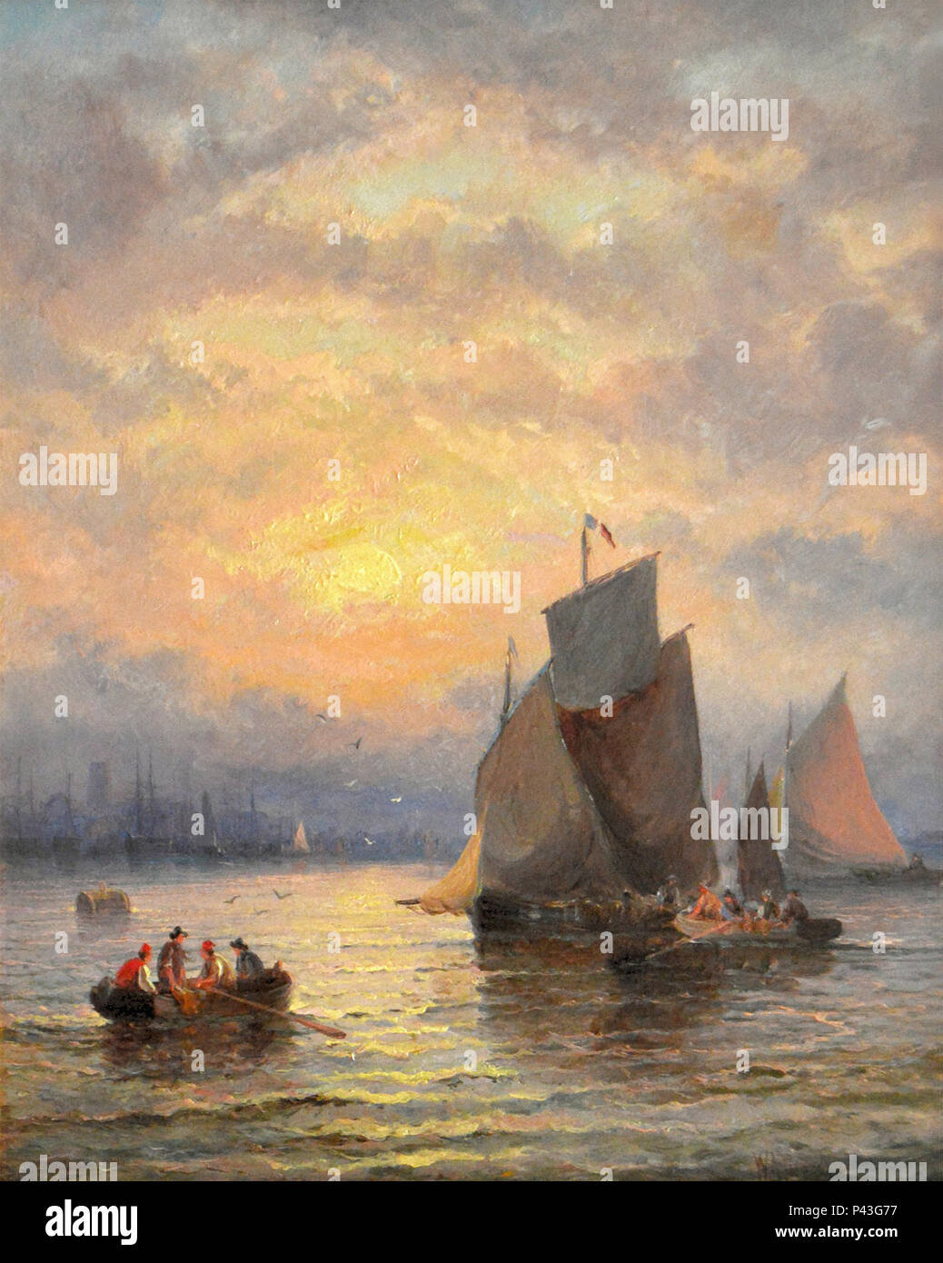 Thornley Hubert (William) - Estuaire au coucher du soleil Banque D'Images