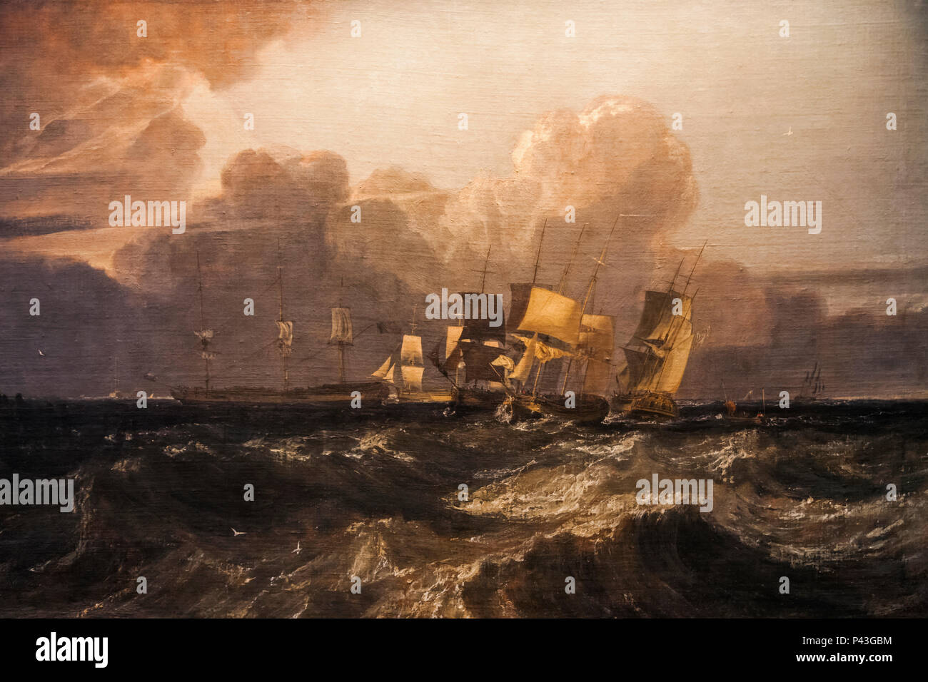 Peinture de navires portant jusqu'à Anchorage par JWM Turner Banque D'Images