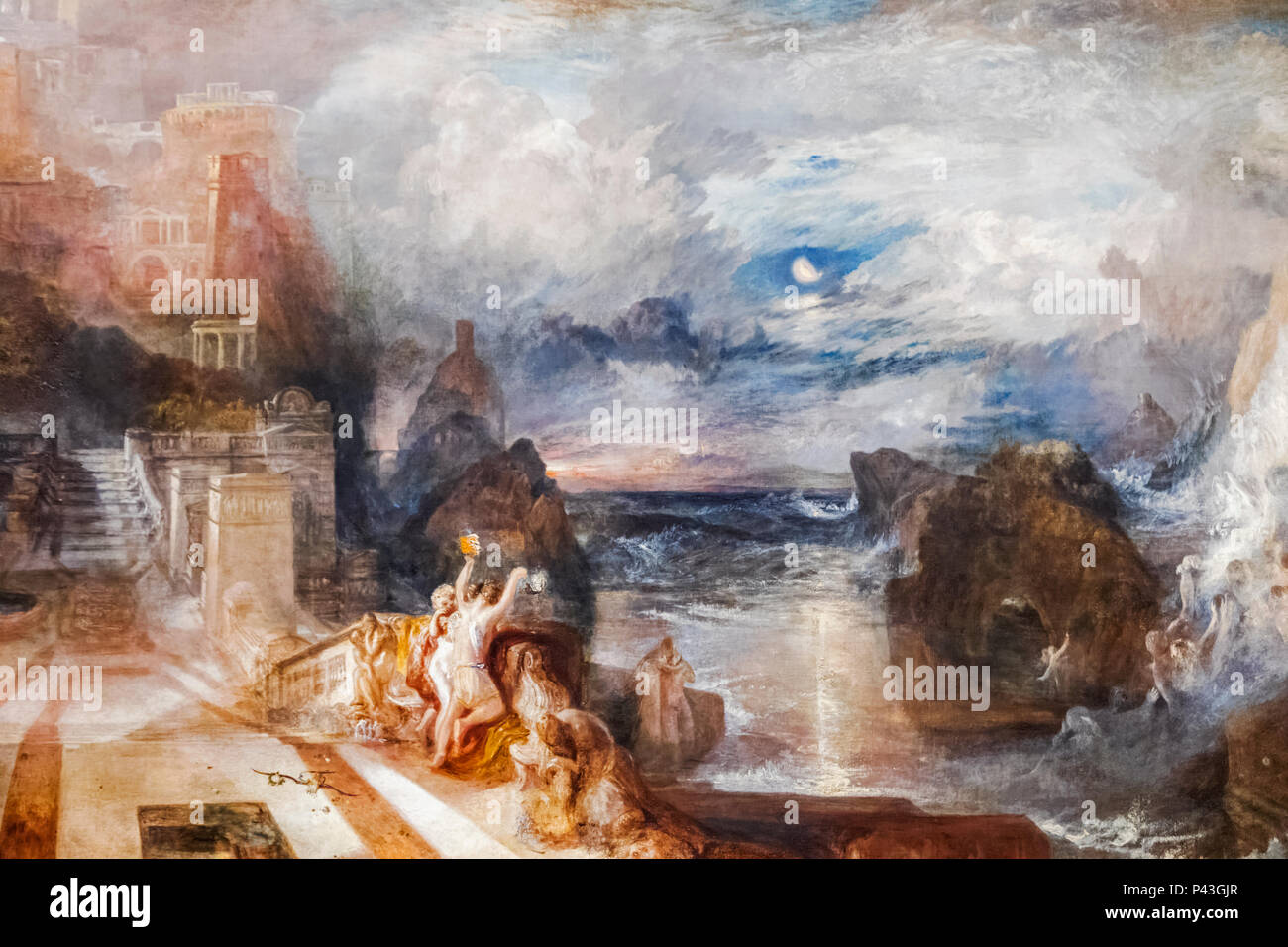 Peinture de la séparation de Hero et Leander par JWM Turner Banque D'Images
