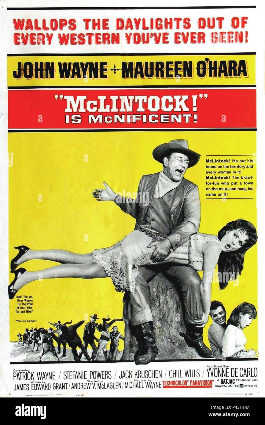 Titre original : MC LINTOCK !. Titre en anglais : MC LINTOCK !. Directeur de film : Andrew C. MCLAGLEN. Année : 1963. Credit : United Artists / Album Banque D'Images