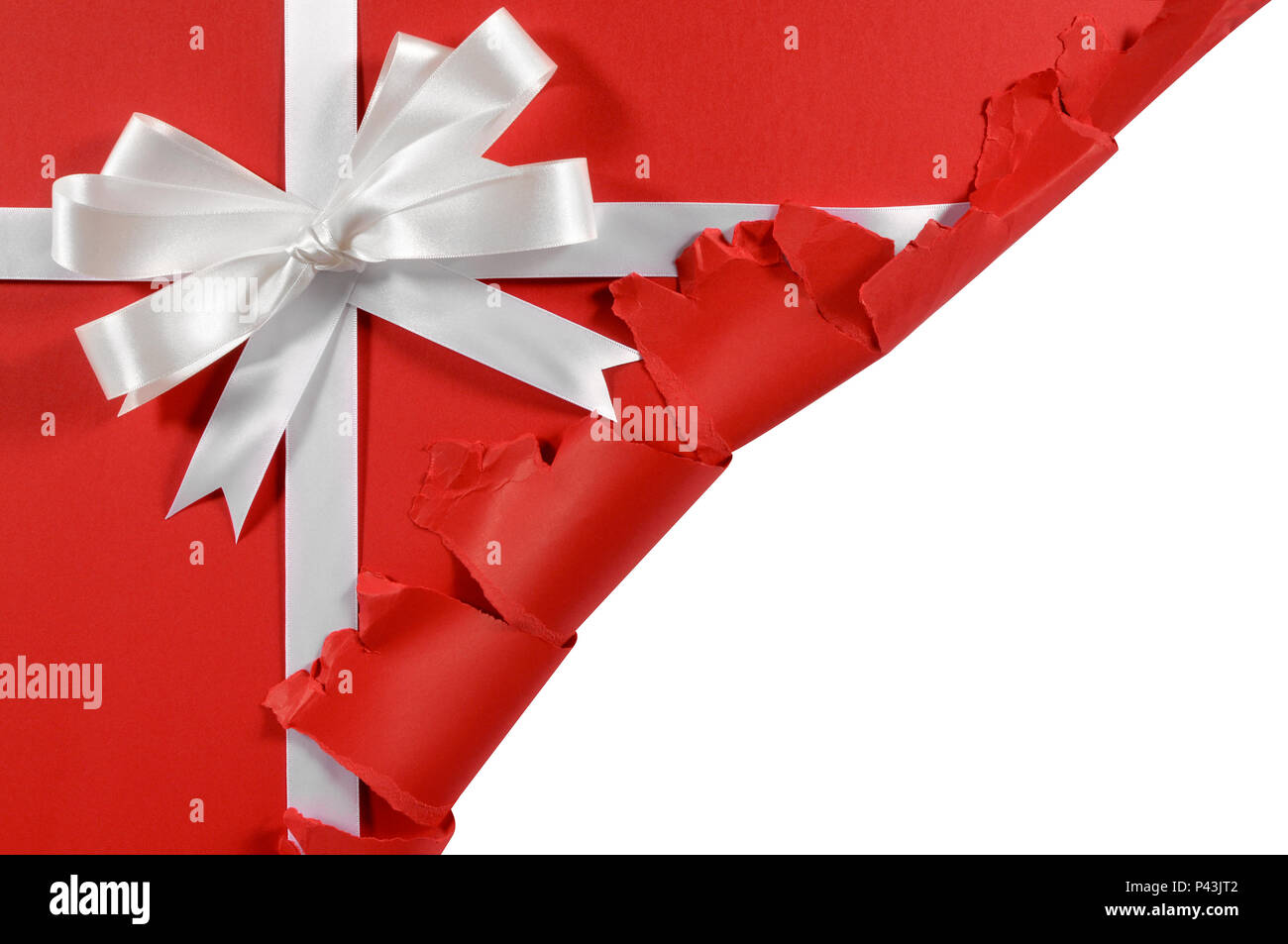 Noel Ou Anniversaire Cadeau Satin Blanc Et Ruban Noeud Sur Papier Rouge Dechire Avec Fond Coin Ouvert Photo Stock Alamy Noel Ou Anniversaire Cadeau Satin Blanc Et Ruban Noeud Sur Papier Rouge Dechire Avec Fond Coin Ouvert Photo Stock Alamy