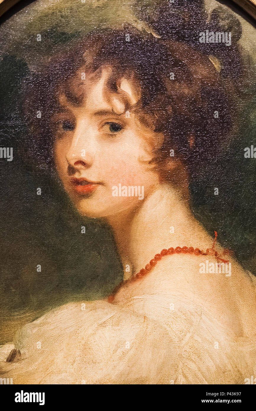Portrait d'Emily Mary Lamb par sir Thomas Lawrence Banque D'Images