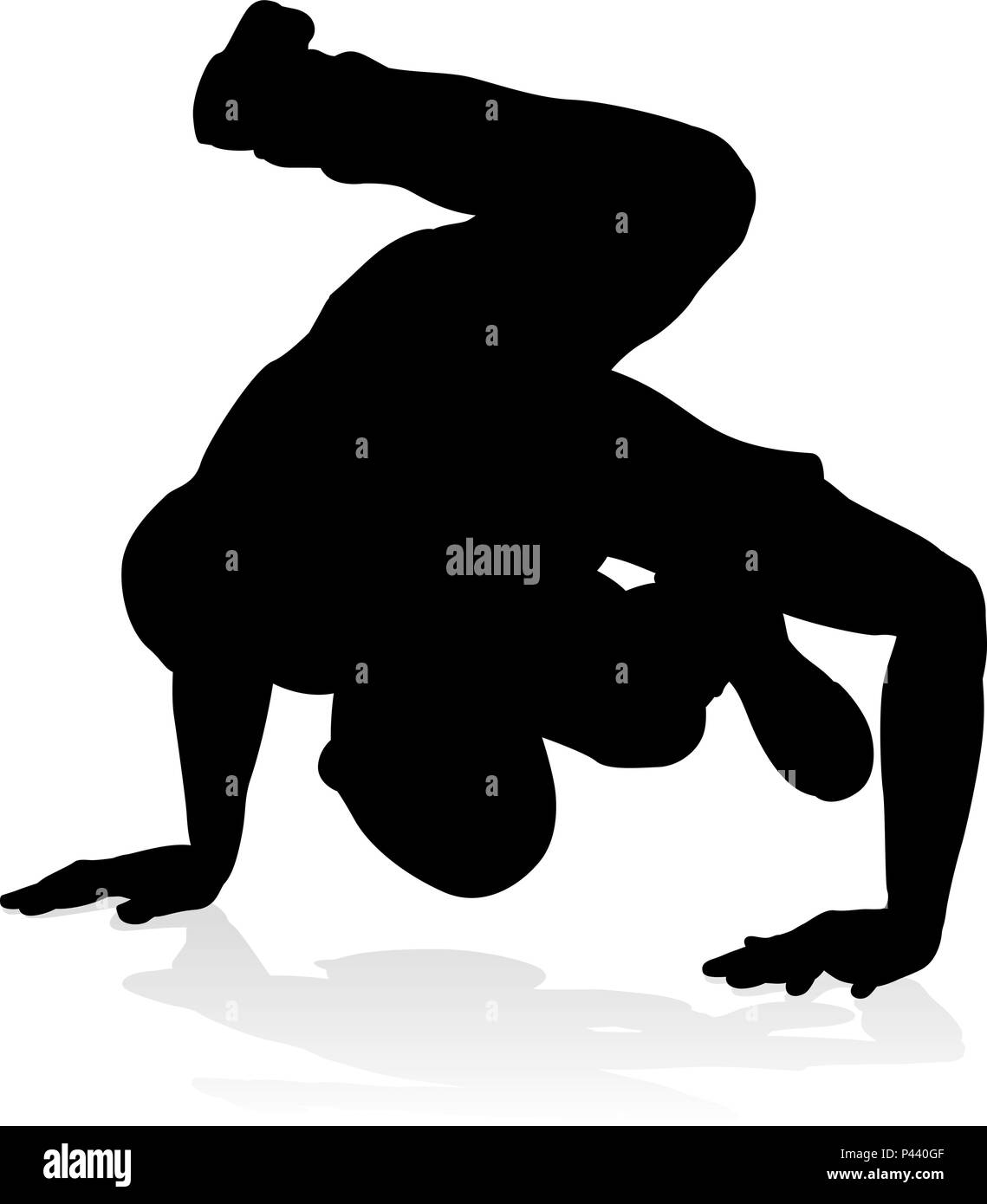 Street Dance Dancer Silhouette Illustration de Vecteur