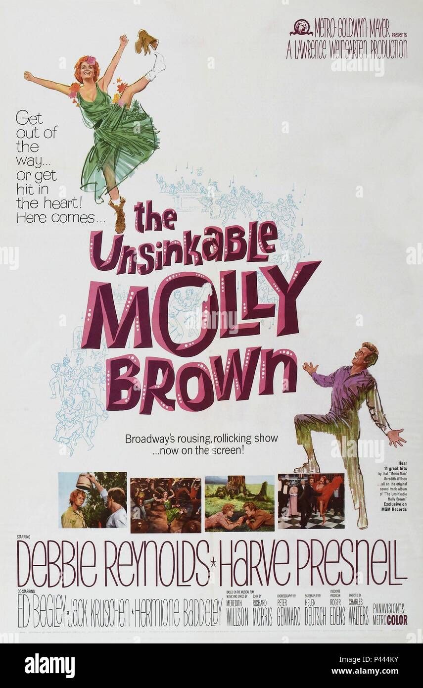 Film Original Titre : L'insubmersible MOLLY BROWN. Titre en anglais : L'insubmersible MOLLY BROWN. Directeur de film : Charles Walters. Année : 1964. Credit : M.G.M / Album Banque D'Images