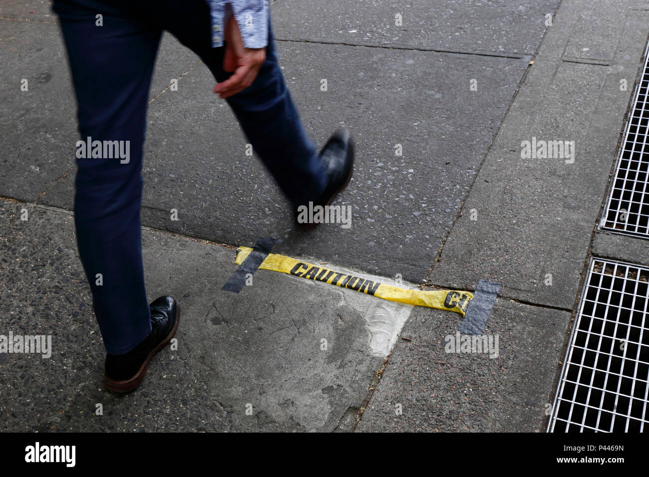Plus de danger de marche Banque D'Images
