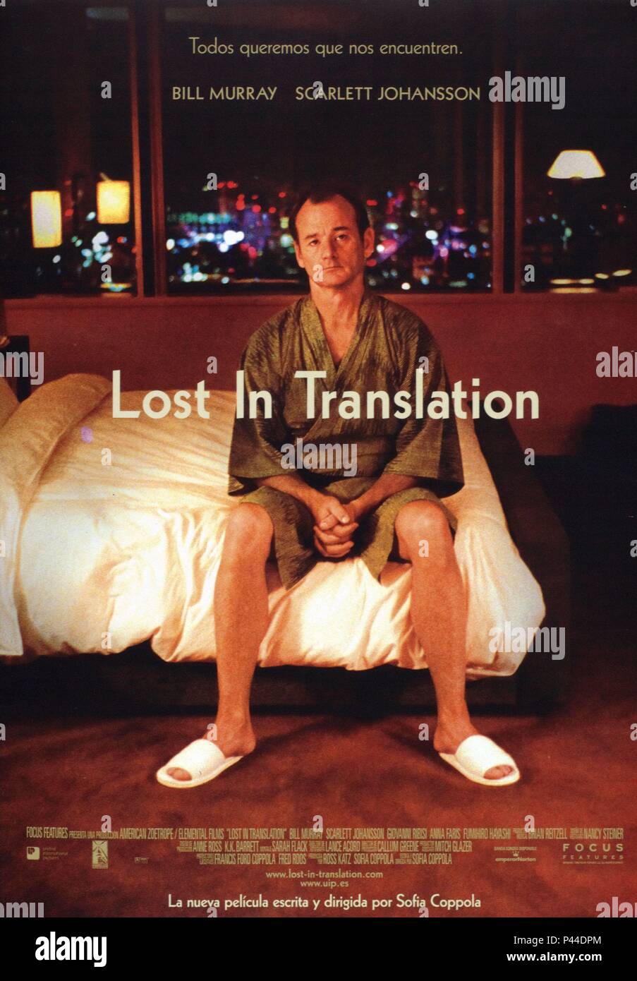 Titre original : Lost in Translation. Titre en anglais : PERDUS DANS LA TRADUCTION. Film Réalisateur : Sofia Coppola. Année : 2003. Credit : FOCUS / Album Banque D'Images