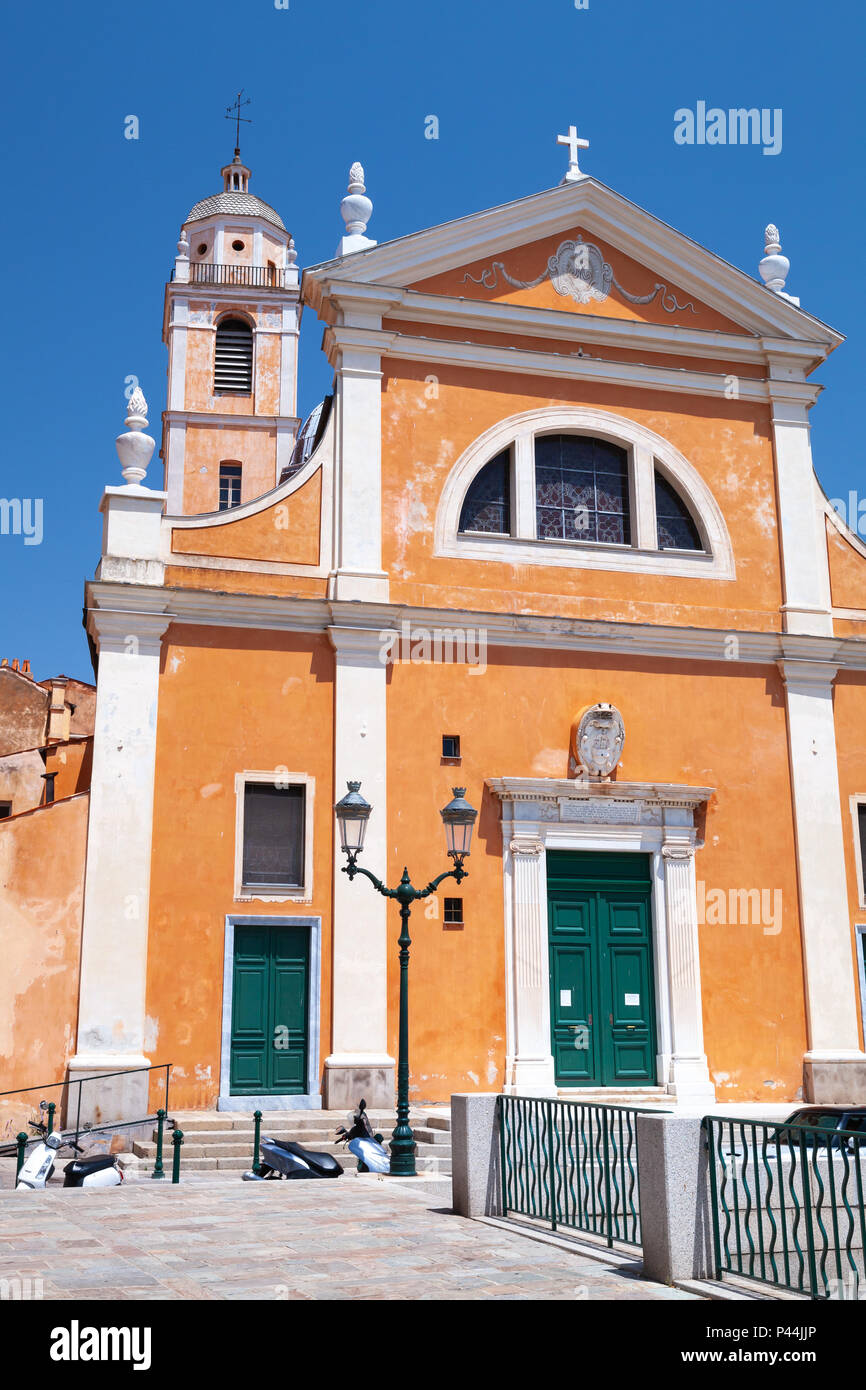 Cathédrale de Notre Dame de l'Assomption. Ajaccio, Corse, France Banque D'Images