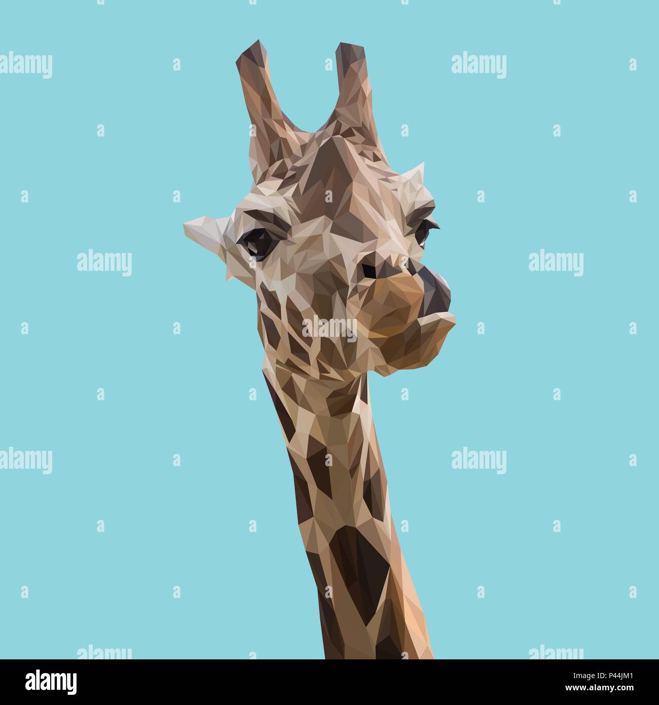 Basse design girafe poly. Illustration vecteur de triangle. Illustration de Vecteur