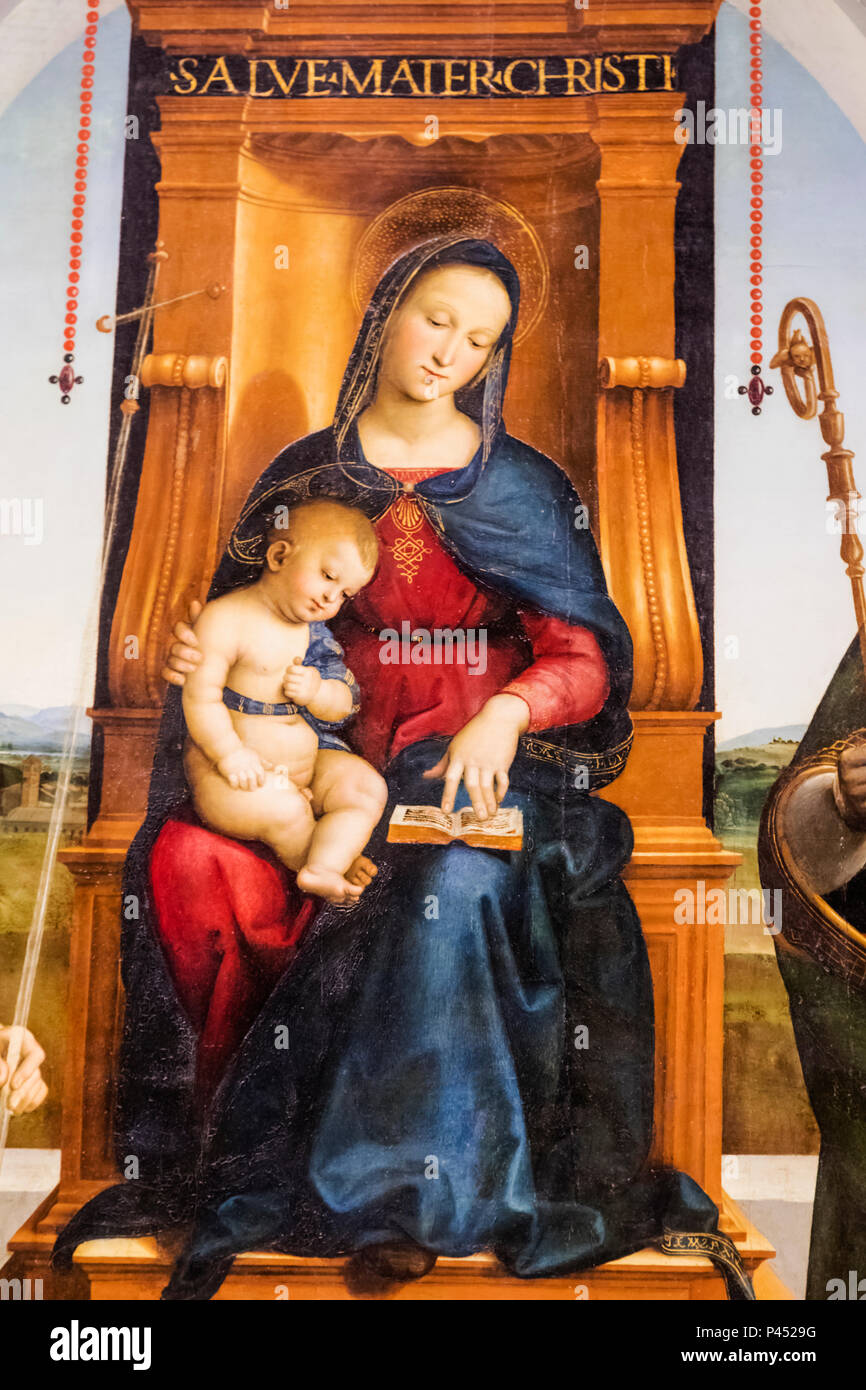 Peinture de Ansidal Madonna de Raphaël datée 1505 Banque D'Images