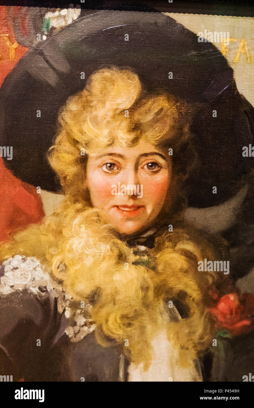 Portrait de Nellie Farren par Walford Graham Robertson en date du 1902 Banque D'Images