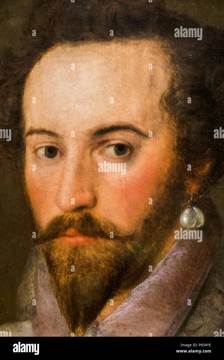 Portrait de Sir Walter Raleigh par artiste inconnu datée 1588 Banque D'Images